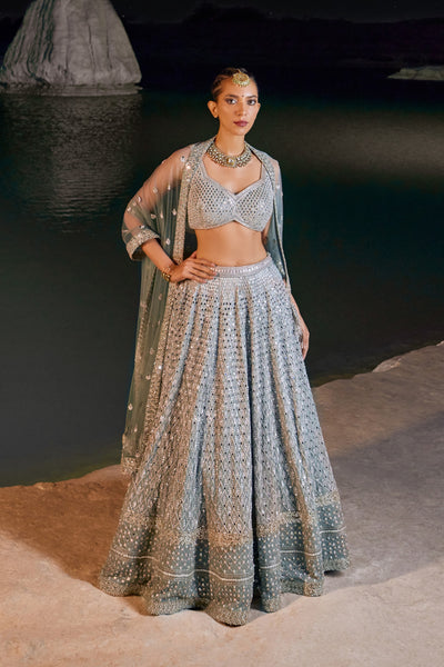 Ice Blue Lehenga Set