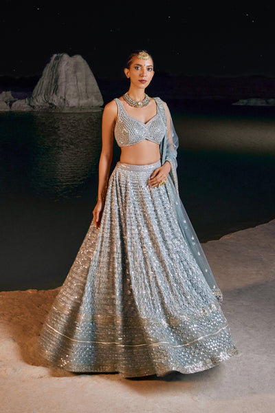 Ice Blue Lehenga Set