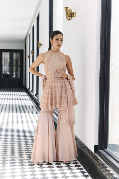 Veiled Rose Peplum Set