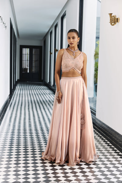 Rosewater Pink Ombre Lehenga Set
