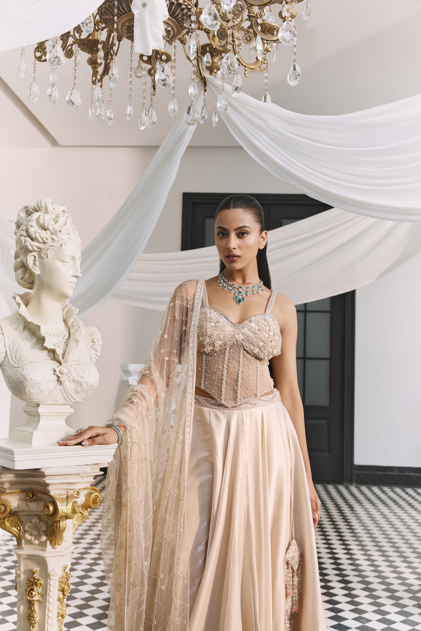 Ivory Corset Lehenga