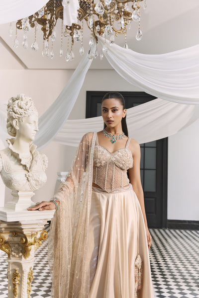 Ivory Corset Lehenga