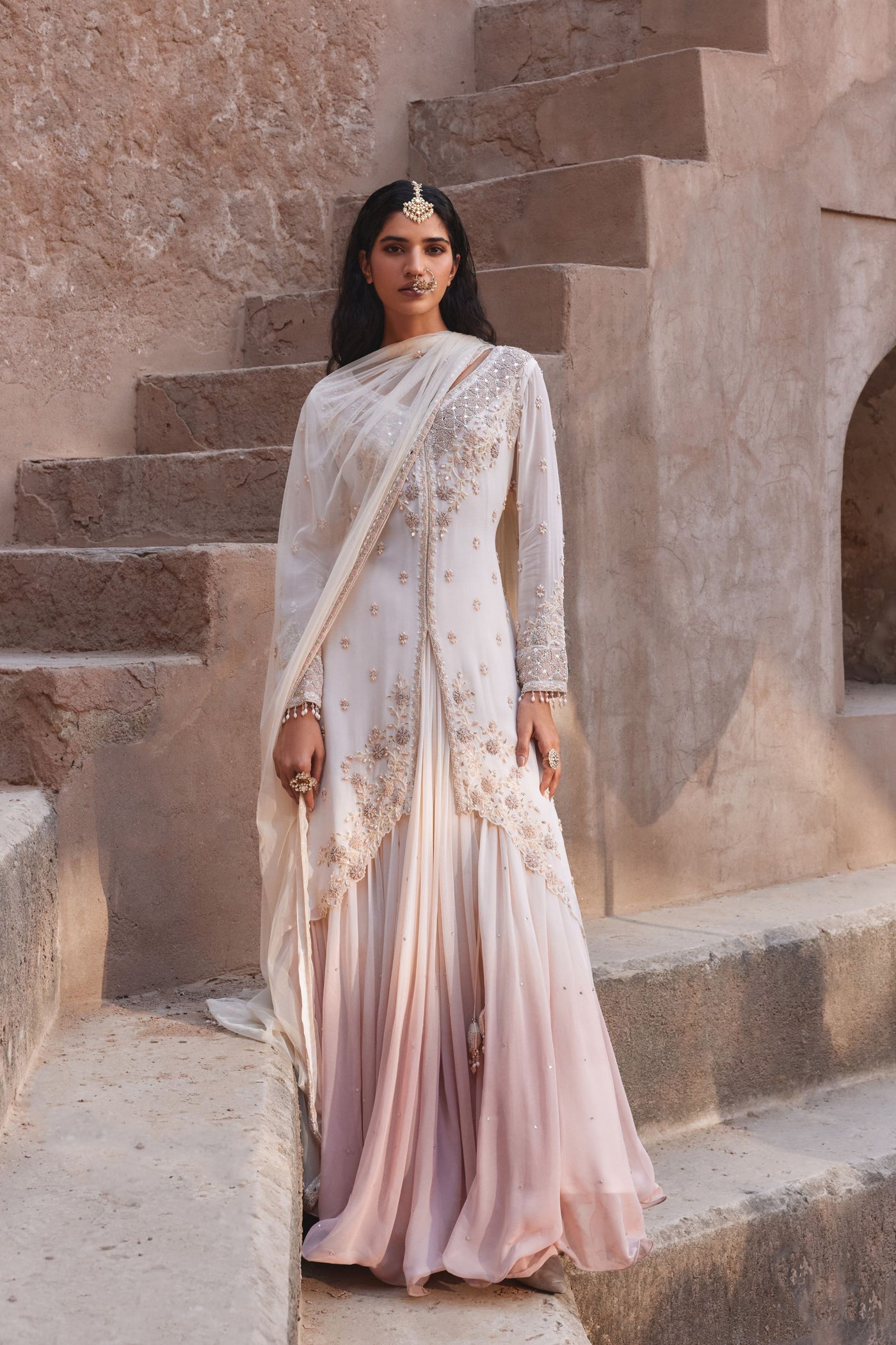 Ivory Embellished Kurta Set