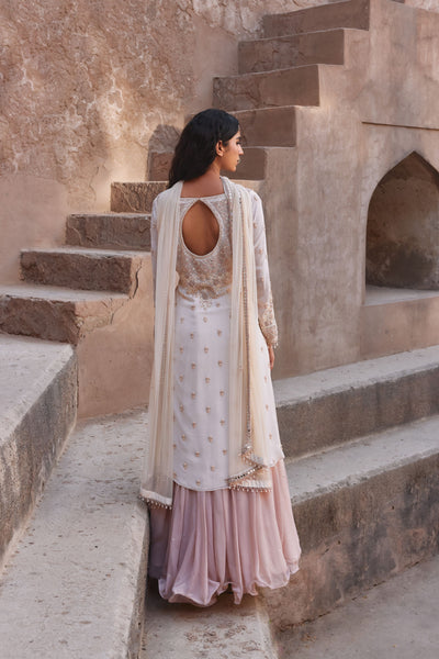 Ivory Embellished Kurta Set