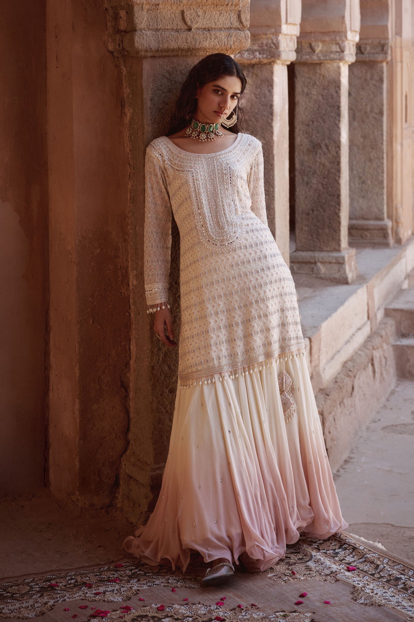IVORY SHORT KURTA SET