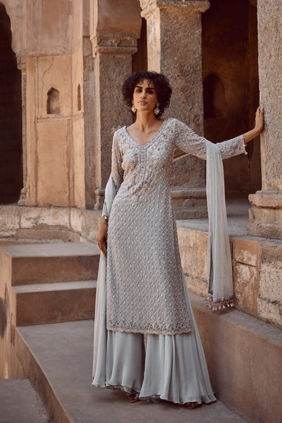Ice Blue Kurta Set