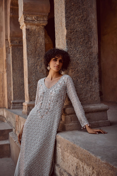 Ice Blue Kurta Set