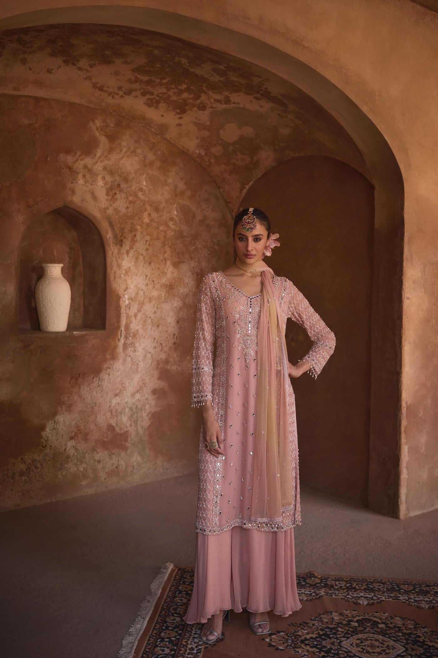 Powder Pink Kurta Set