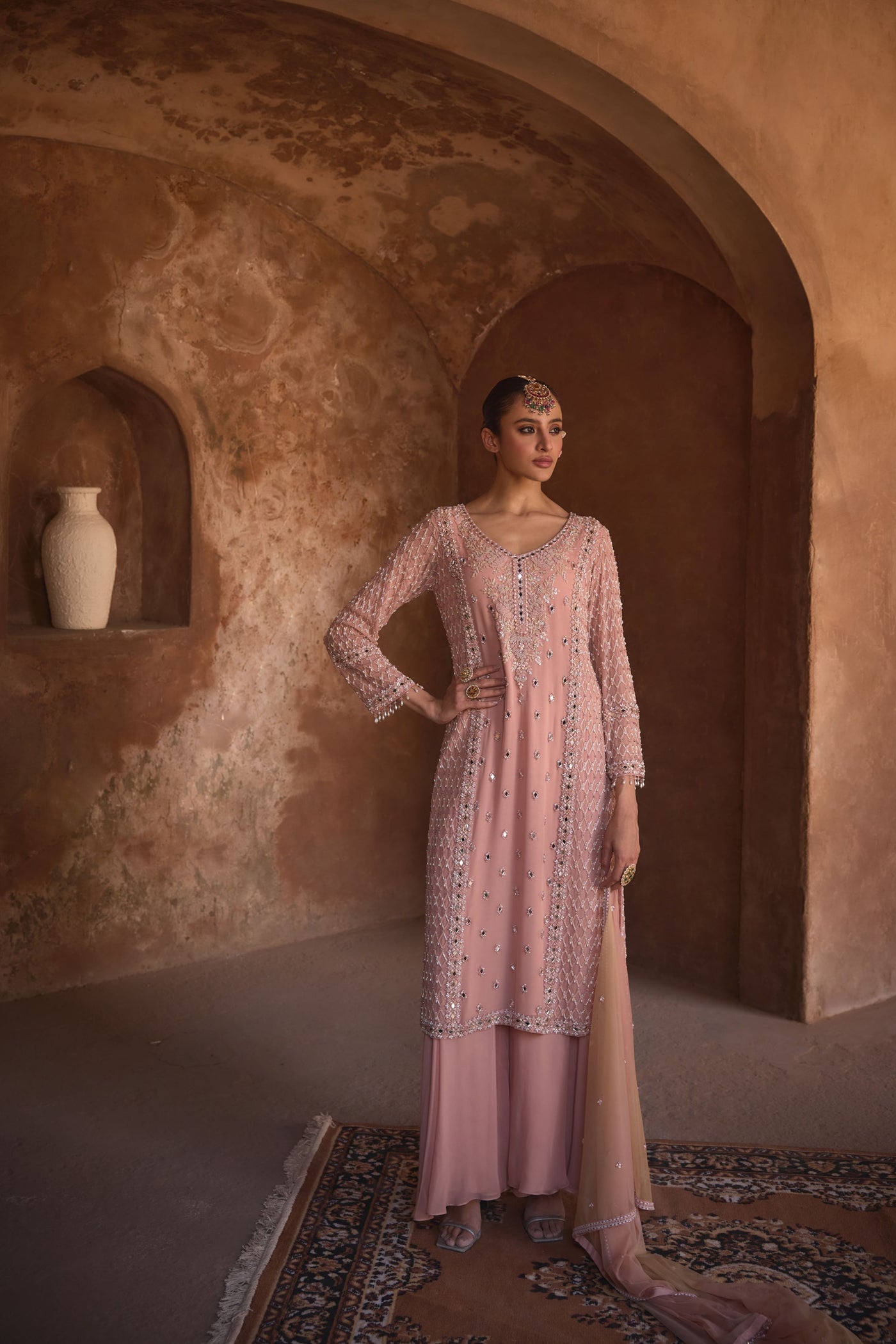Powder Pink Kurta Set