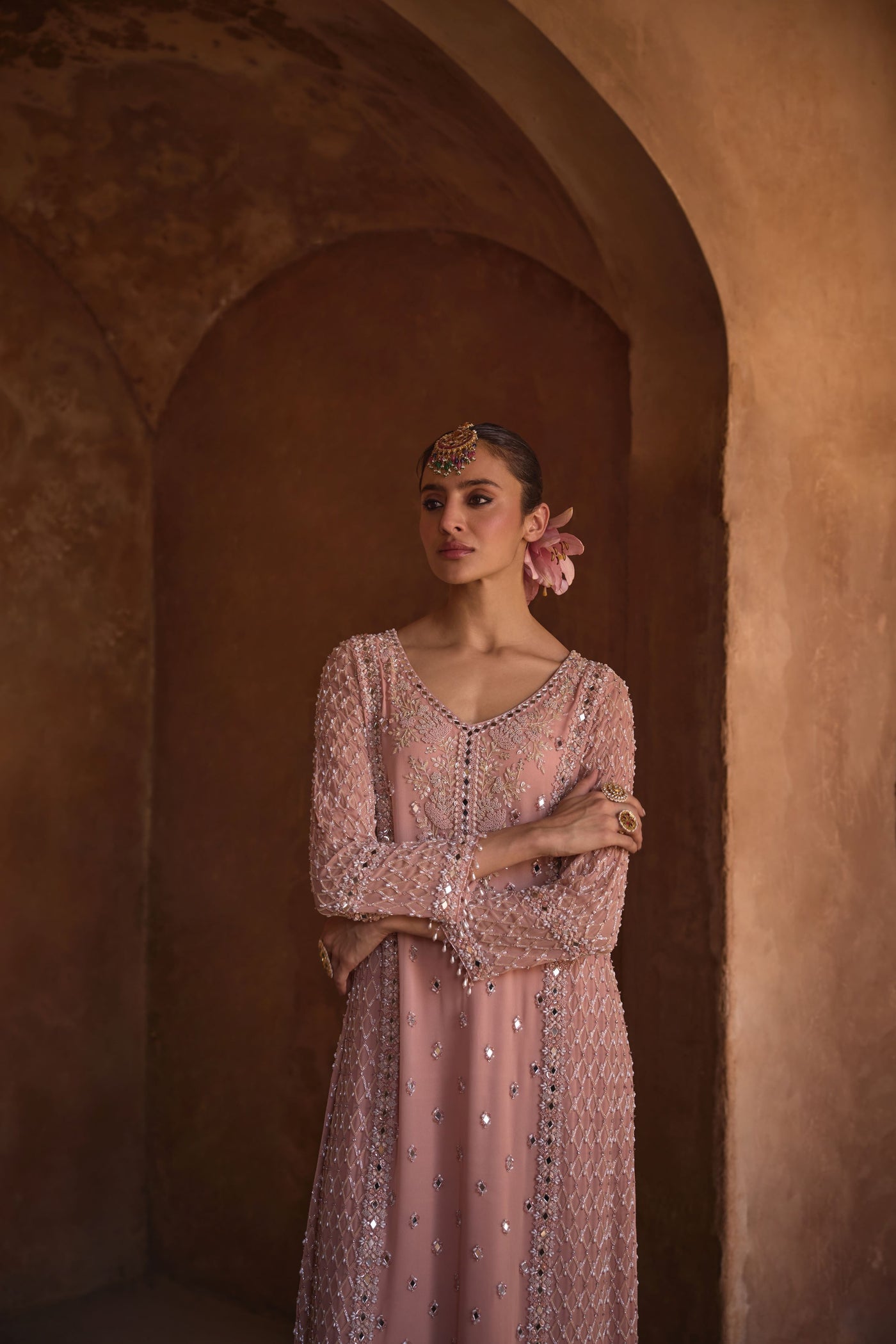 Powder Pink Kurta Set