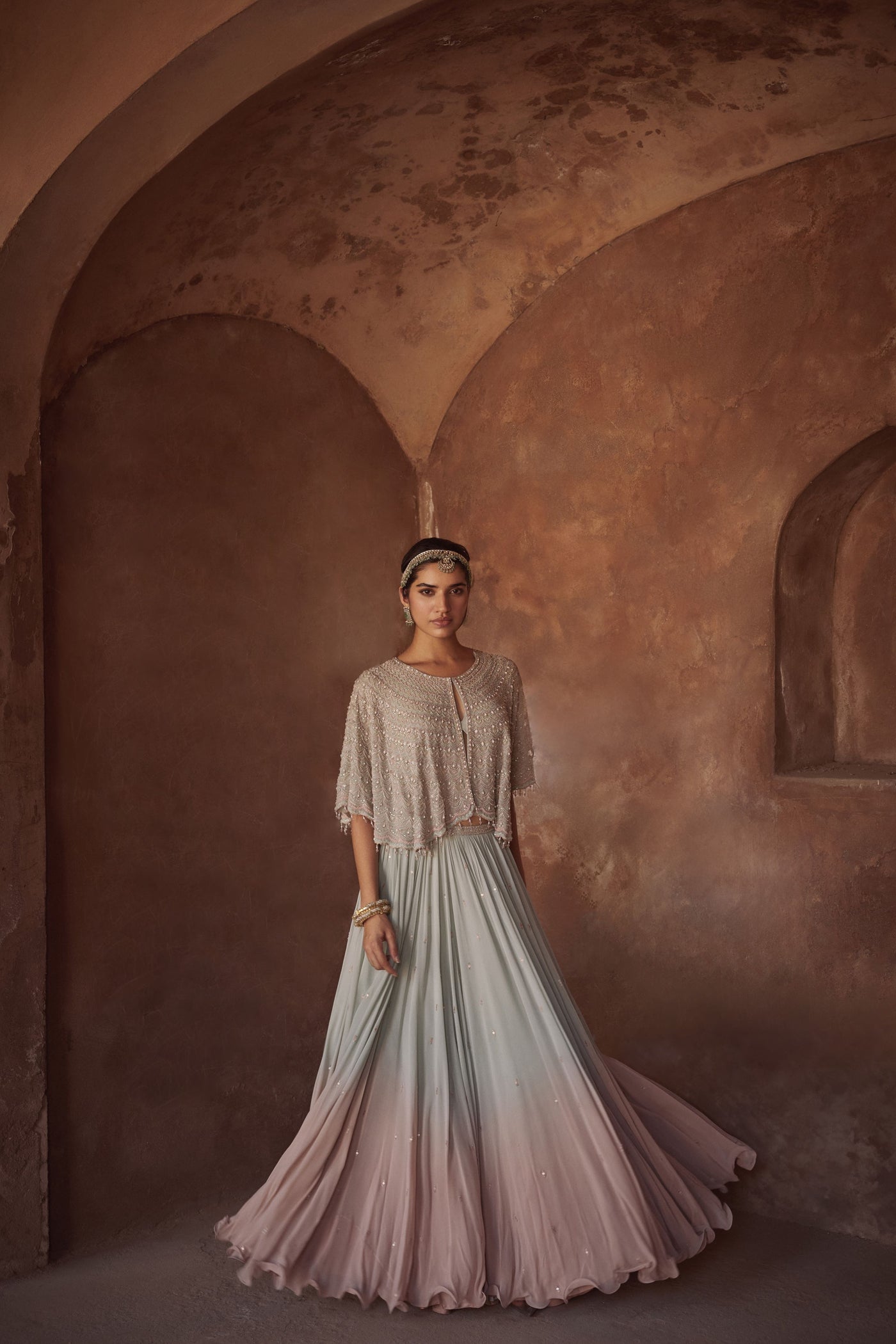 Powder Blue Cape Set