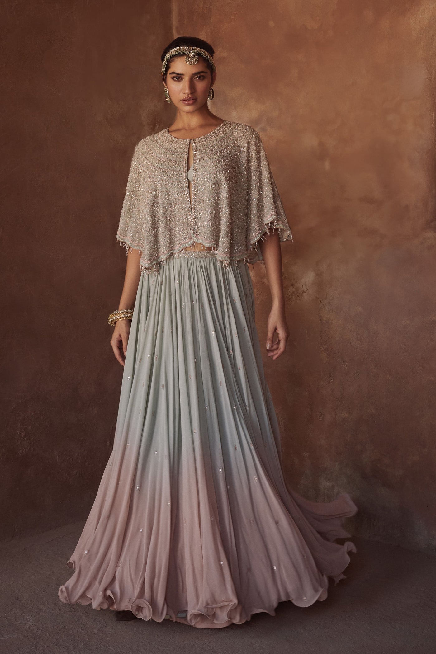 Powder Blue Cape Set