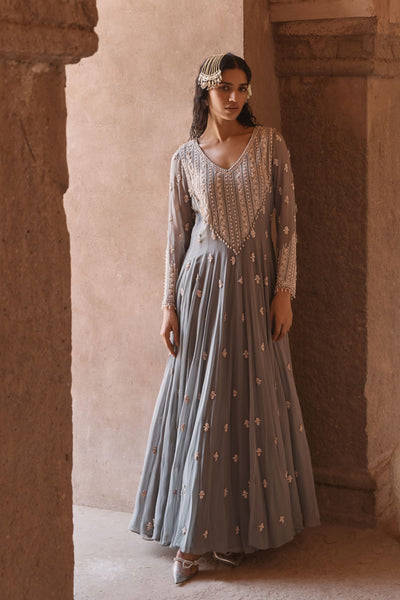 Sage Green Anarkali Set