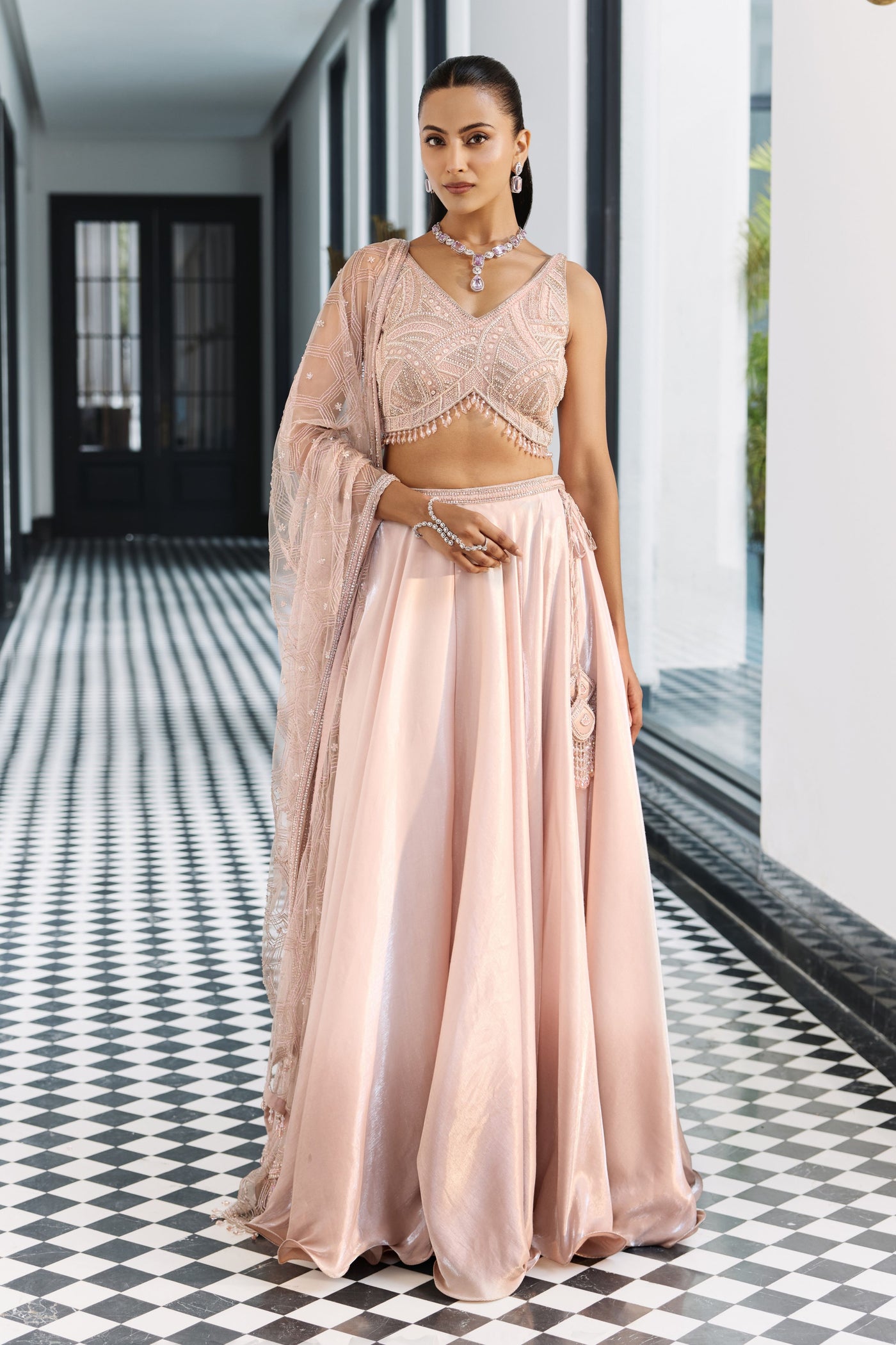 Rosewater Pink Ombre Lehenga Set