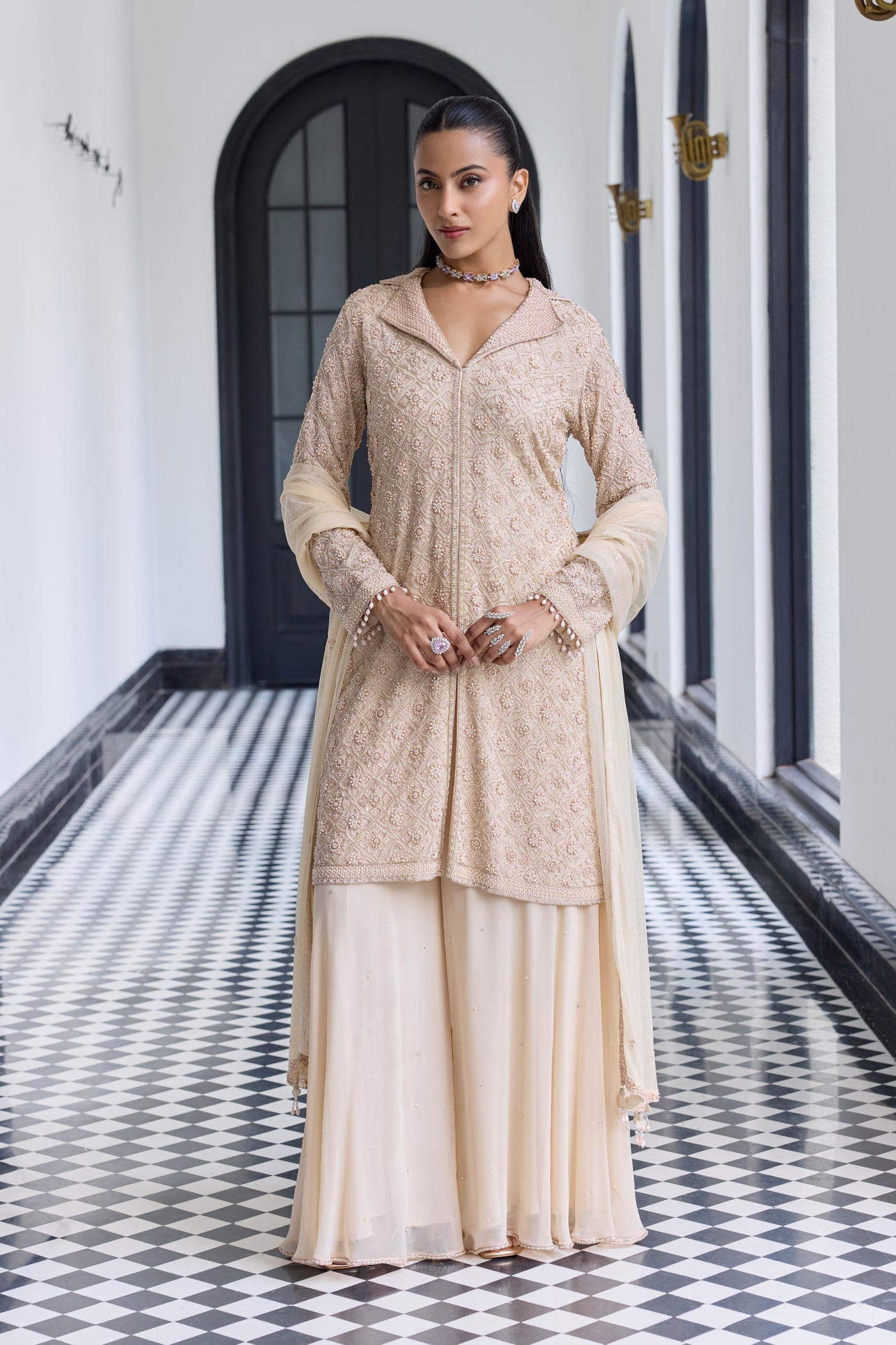 Pearled Ivory Kurta Set