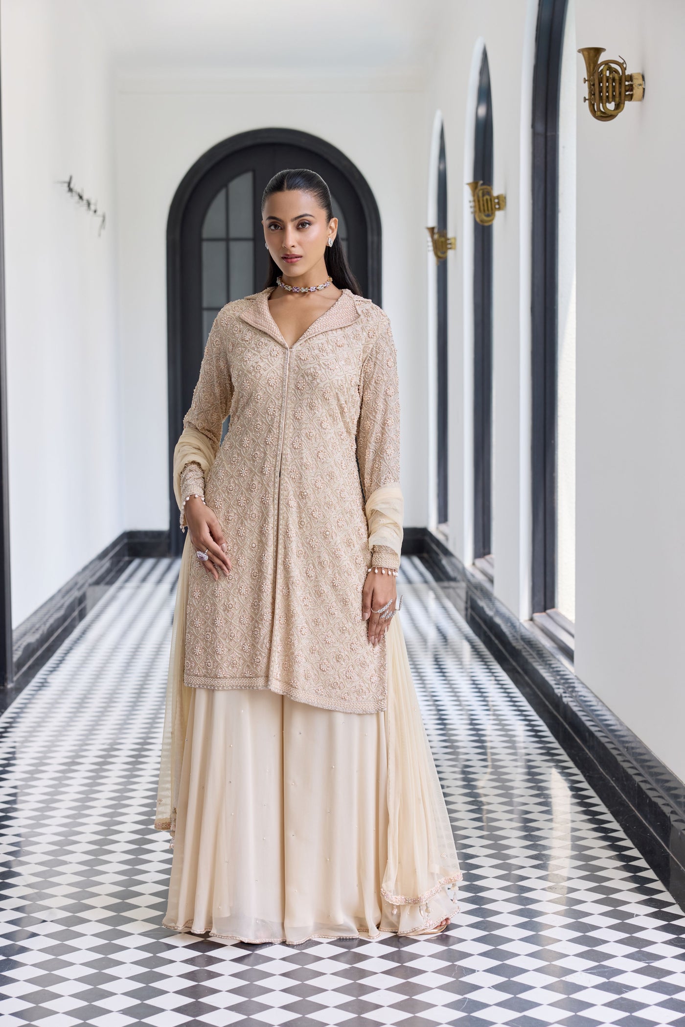 Pearled Ivory Kurta Set