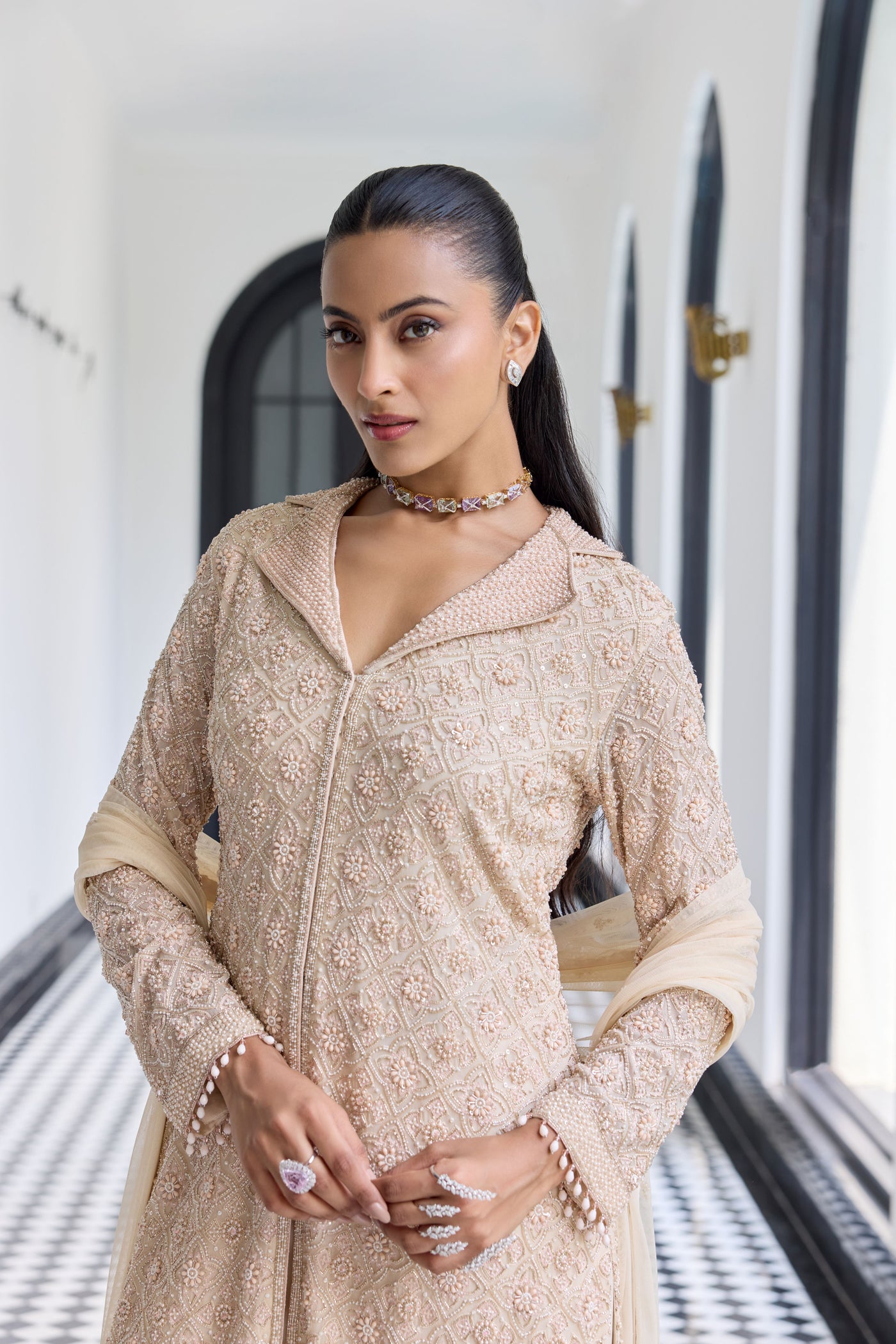 Pearled Ivory Kurta Set