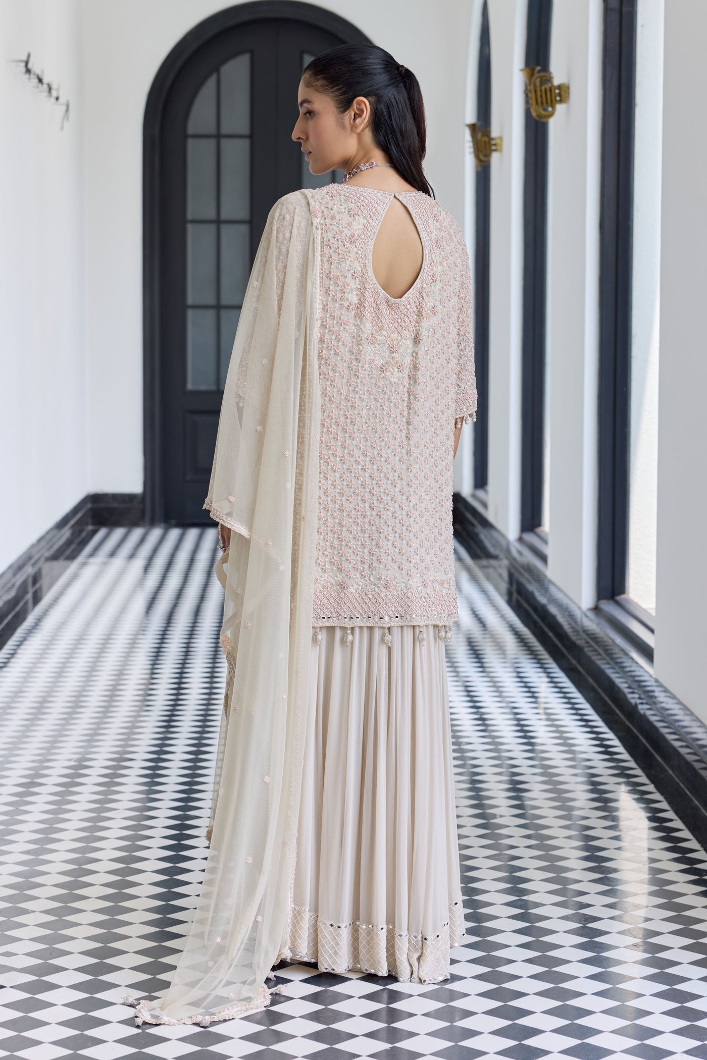 Smoke Ivory Kurta Set