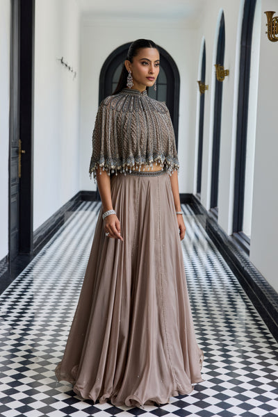 Warm Gray Cape Set