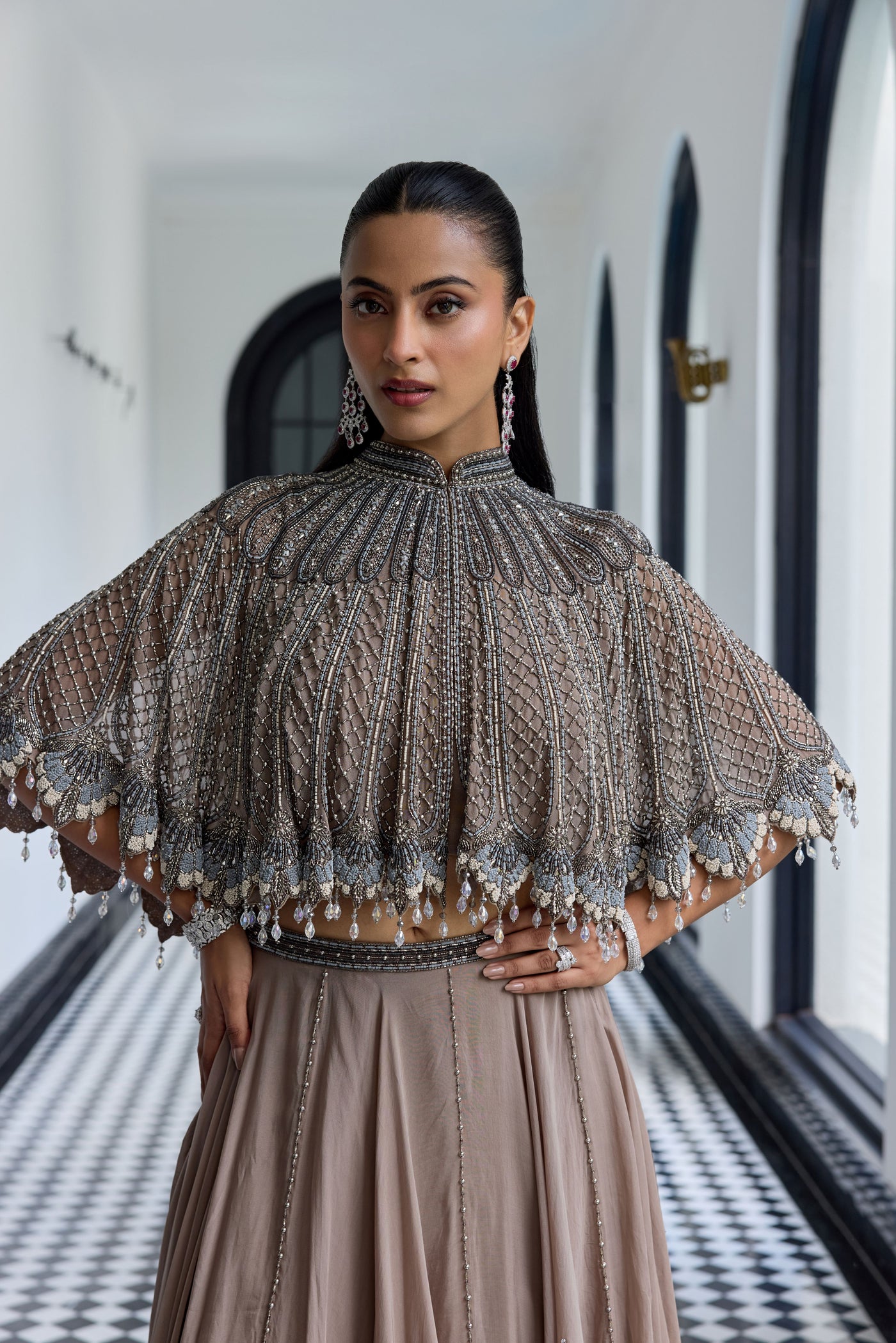 Warm Gray Cape Set