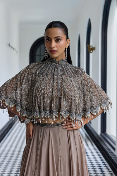 Warm Gray Cape Set