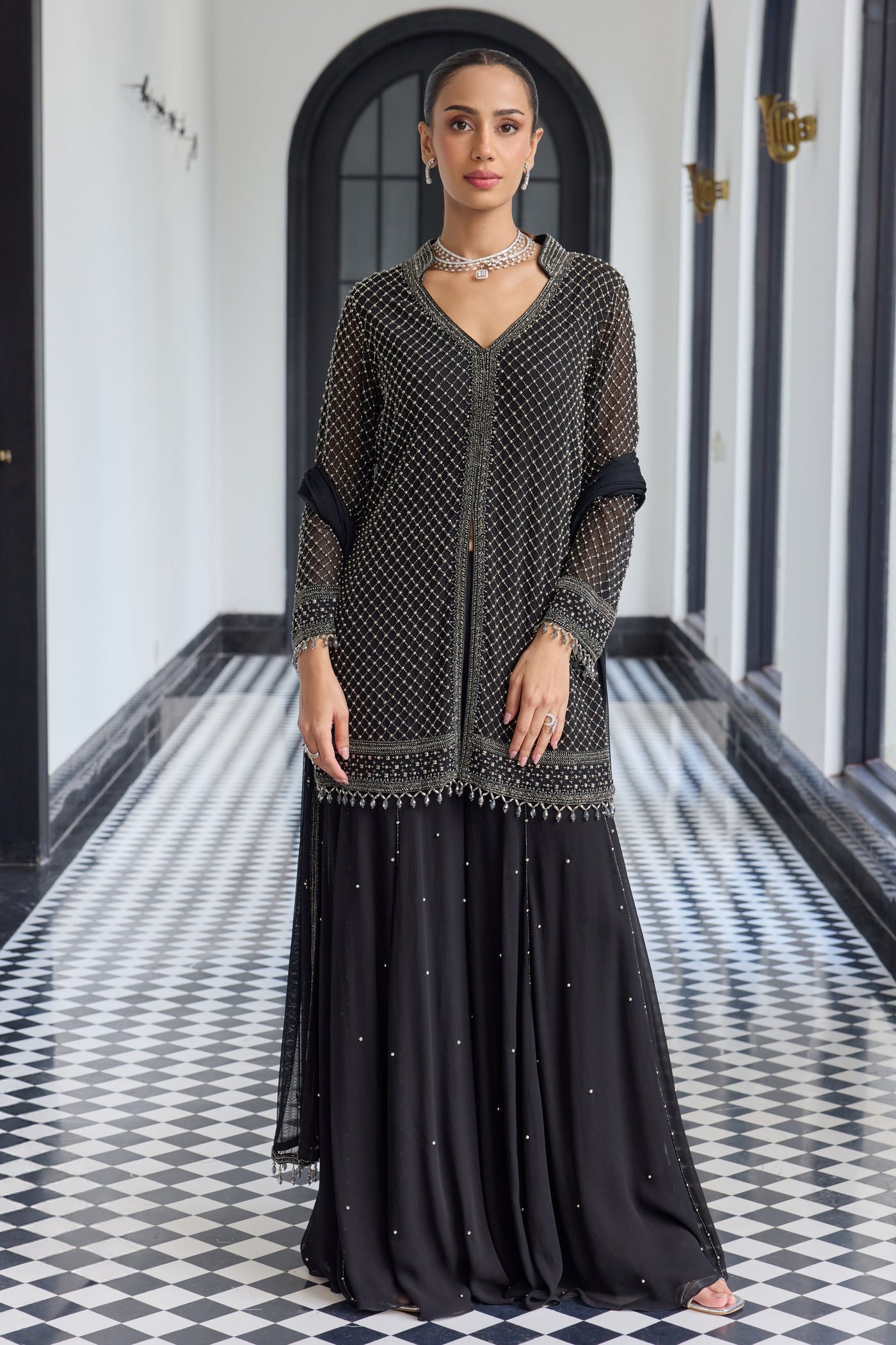 Jet Black Kurta Set