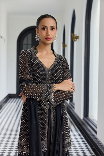 Jet Black Kurta Set