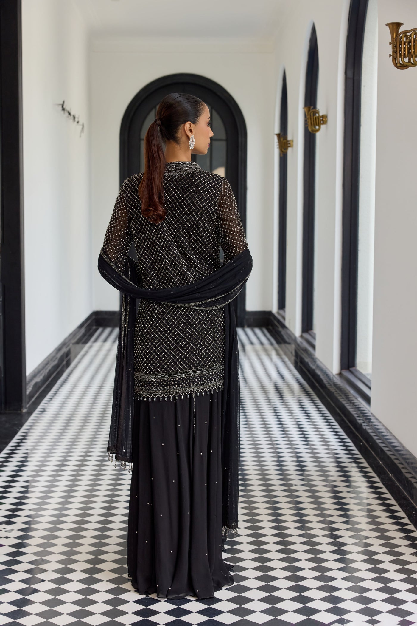 Jet Black Kurta Set