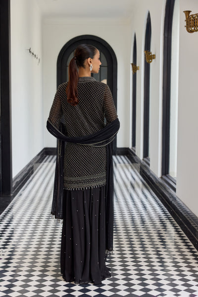Jet Black Kurta Set