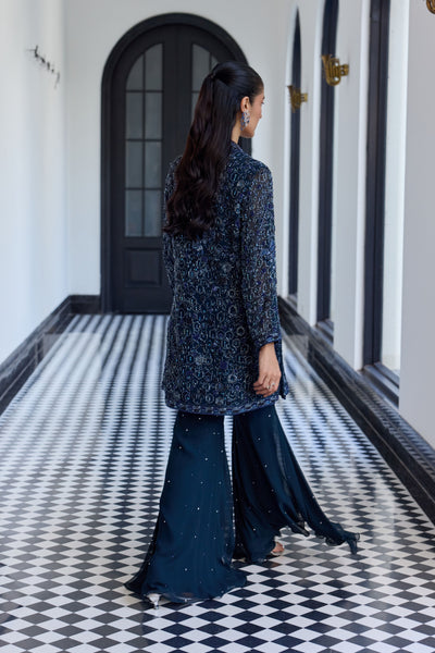 Monaco Blue Jacket & Flare Pant Set