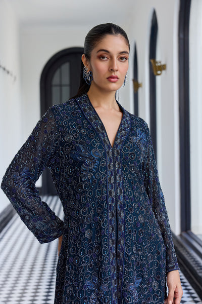 Monaco Blue Jacket & Flare Pant Set
