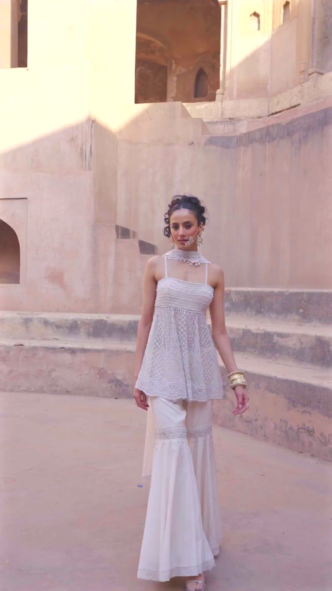 Ivory Peplum Set