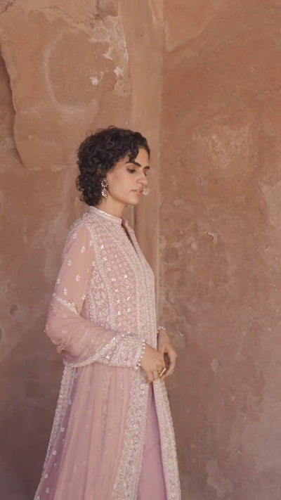 Lavender Pink Kurta Set