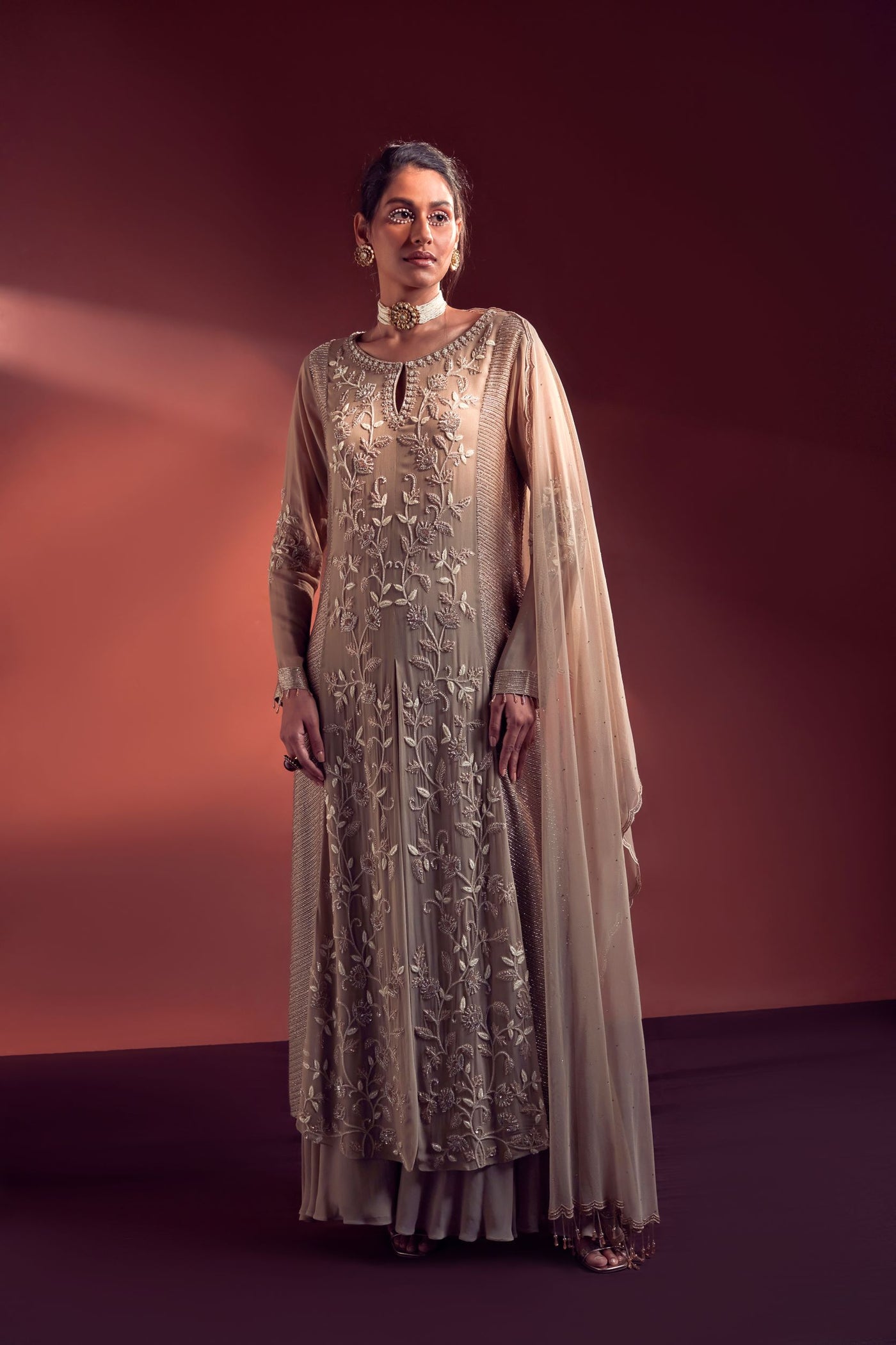 Creamy Beige Kurta Set
