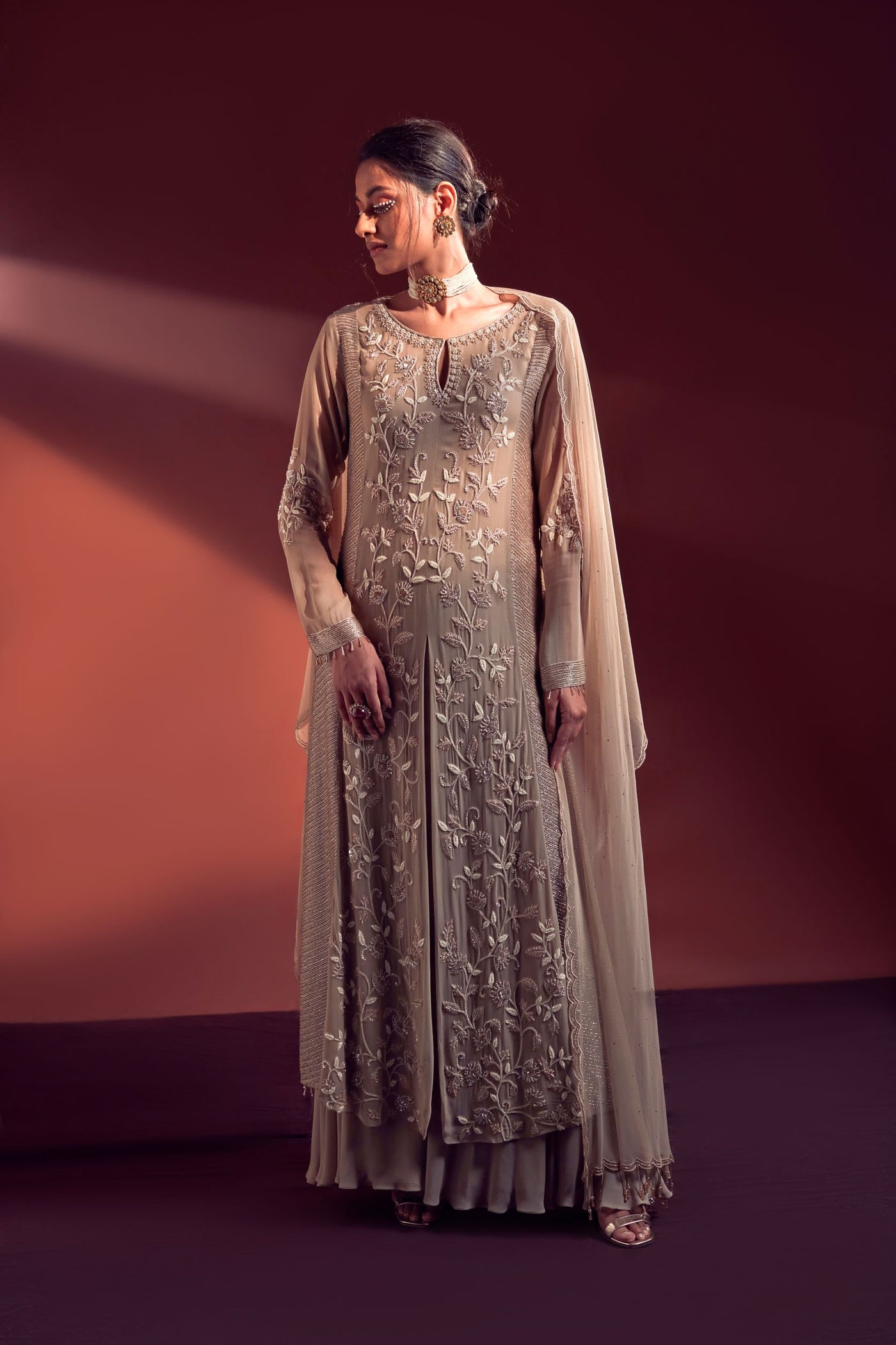 Creamy Beige Kurta Set