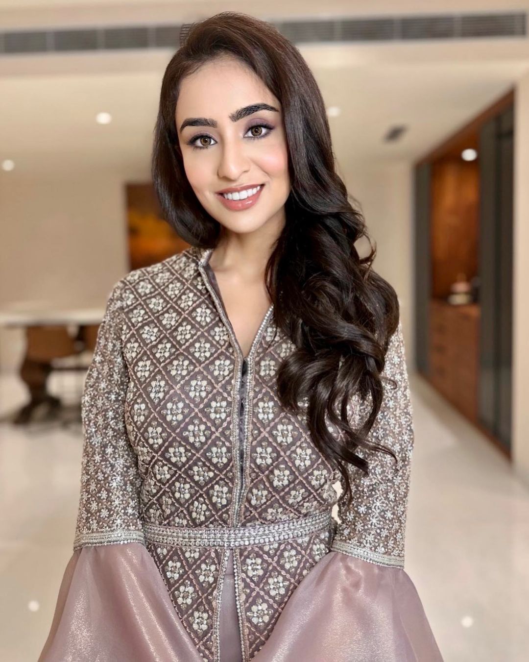 Musskan Sethi in our PRIMROSE PINK PEPLUM SET