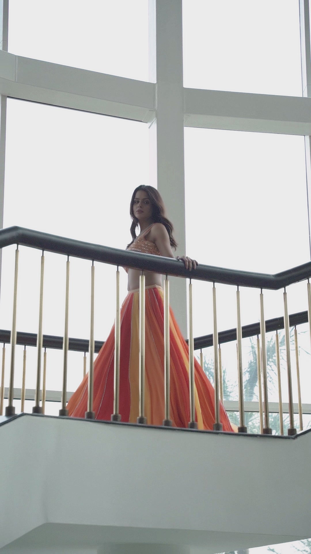Priyanka Choudhary In Our Orange Shade Embellished Lehenga Set