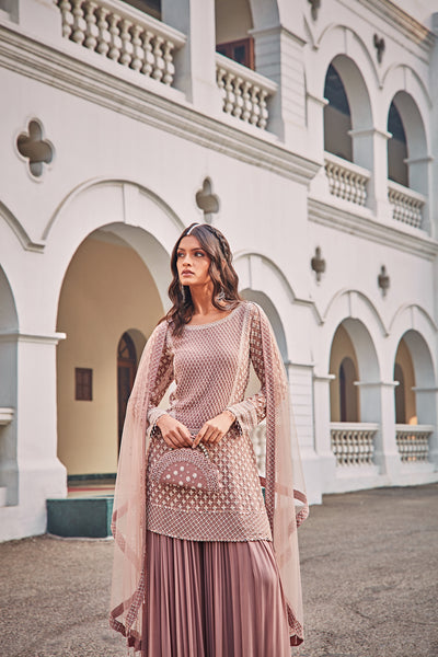 Rose Dust Short Kurta Set
