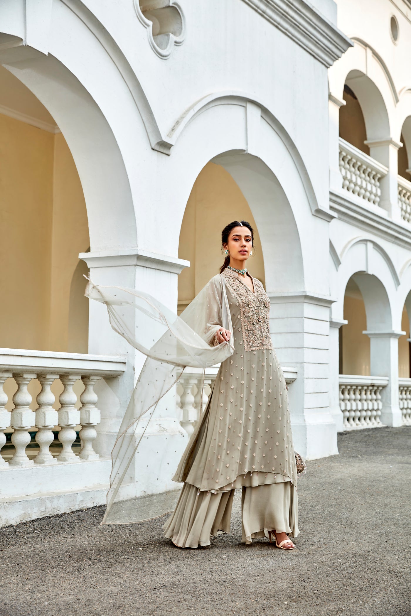 Light Gray Kurta Set