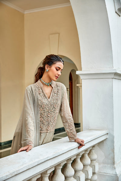 Light Gray Kurta Set
