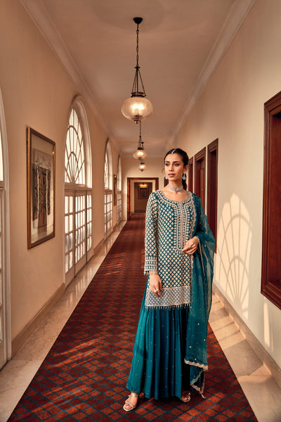 Bottle Green Short Kurta Set
