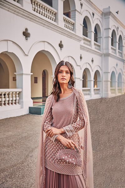 Rose Dust Short Kurta Set