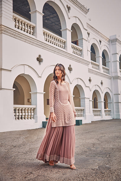 Rose Dust Short Kurta Set