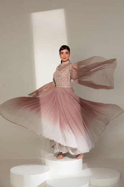 Dusky Rosewood Choker Gown