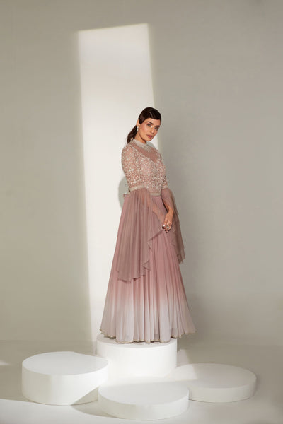 Dusky Rosewood Choker Gown