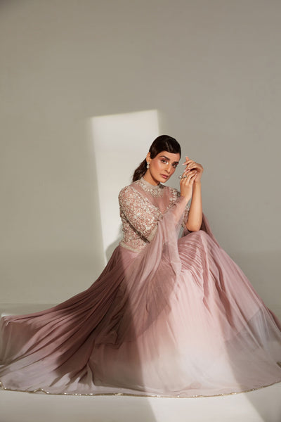 Dusky Rosewood Choker Gown