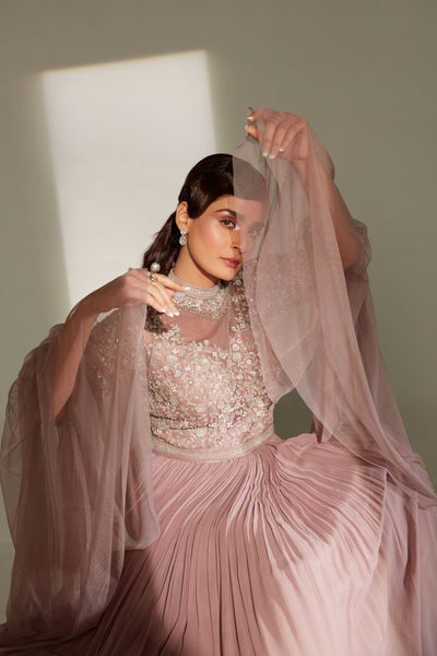 Dusky Rosewood Choker Gown