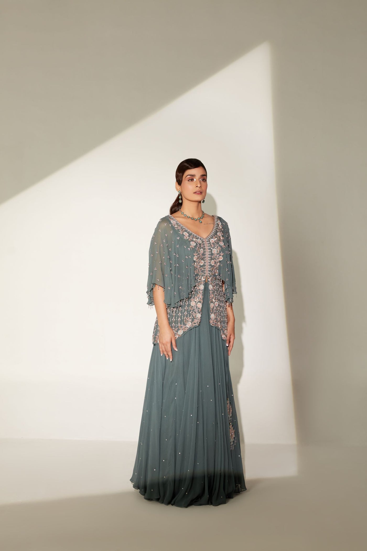 Emerald Green Peplum Set amitabhmalhotra Emerald Green Peplum Set amitabhmalhotra