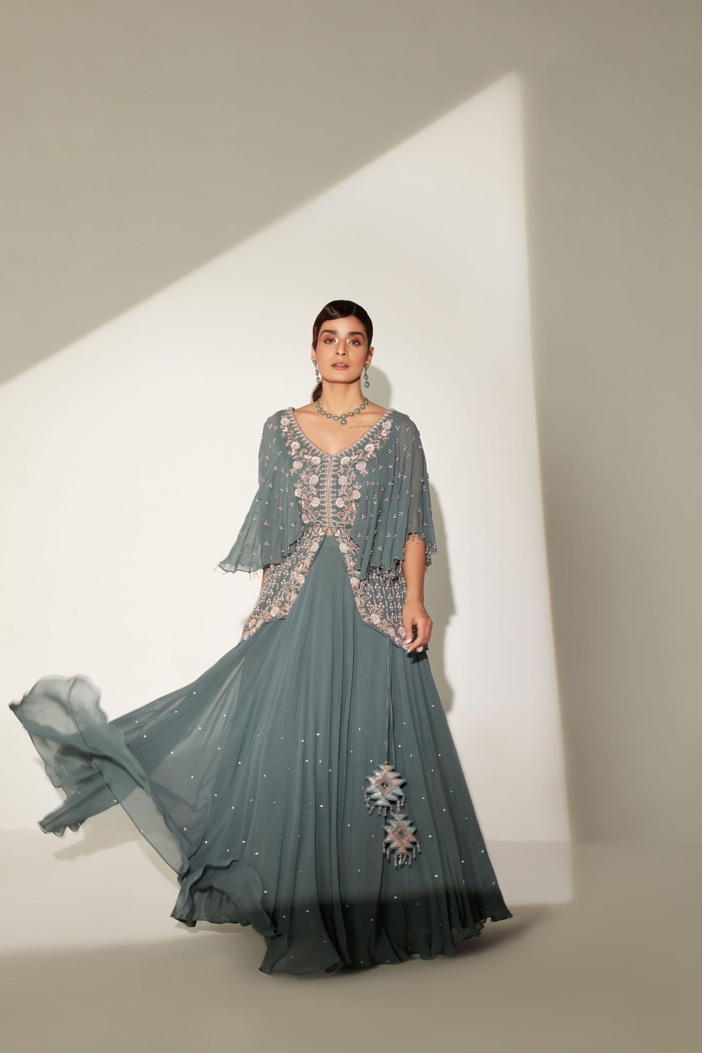 Emerald Green Peplum Set amitabhmalhotra Emerald Green Peplum Set amitabhmalhotra