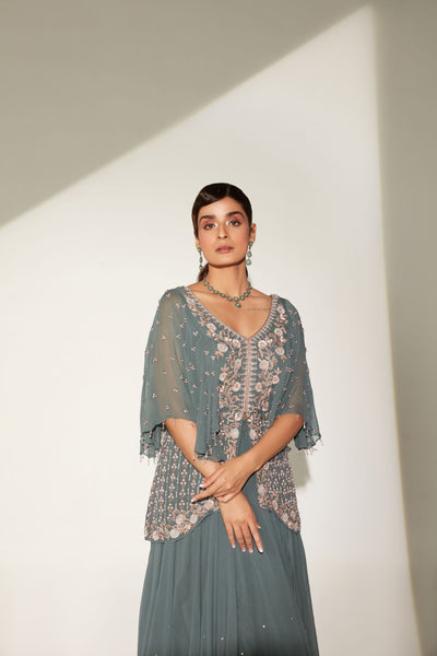 Emerald Green Peplum Set